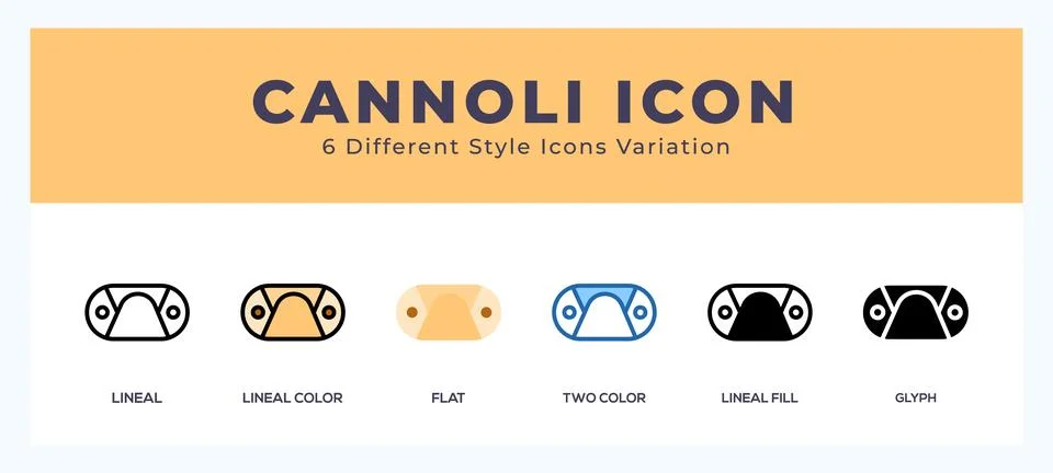 Cannoli vector icon. with different styles vector illustration. Stock Illustration