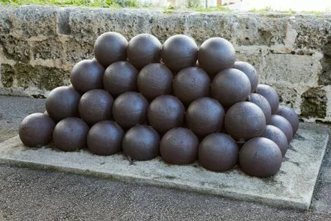Cannon balls Stock Photos
