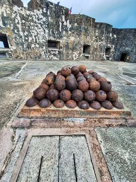 Cannon balls Stock Photos