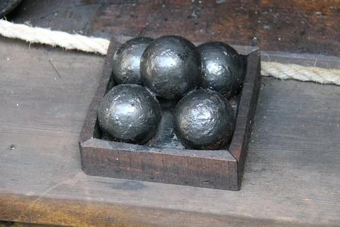 Cannon Balls. Stock Photos