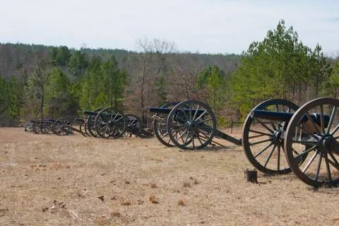 Cannon battery Foto stock