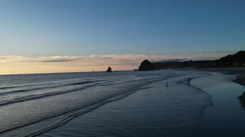 Cannon Beach and Haystack Rock in Oregon 3 스톡 동영상 332071662