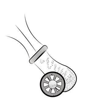 Cannon bombs cartoon Stock Illustration