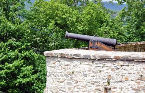 Cannon in the castle Stock Photos