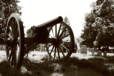 Cannon In The Cemetery Stock Photos