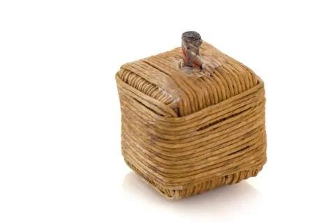 Cannon cracker on white Stock Photos