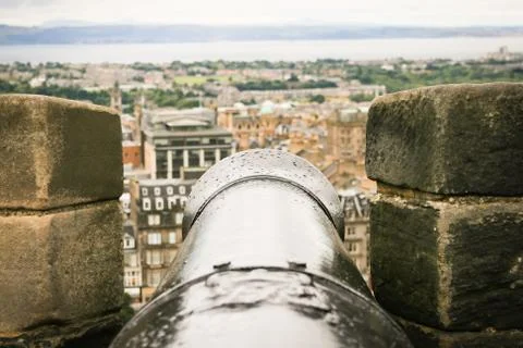 Cannon on Edinburgh Stock Photos
