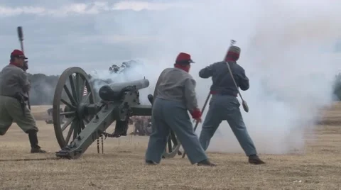 Cannon Fire Stock Footage 44692899