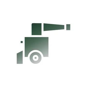 Cannon icon solid gradient green white colour military symbol perfect. Ilustración de archivo