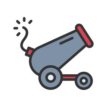 Cannon icon vector image. Stock Illustration