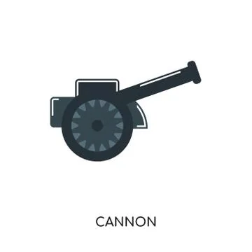 Cannon logo isolated on white background for your web, mobile and app design Stock Illustration