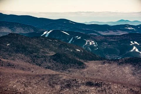 Cannon Mountain in Franconia, NH via Hi-Cannon, Kinsman Ridge, and Lonesome L Stock Photos