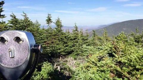 Cannon Mountain panorama, New England Stock Footage