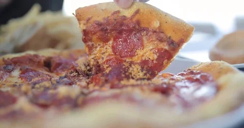 CANNON PIZZA SLICE Stock Footage 82438149