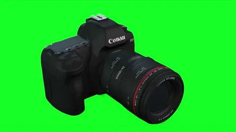 Cannon shooting camera on green background at two different angles Stock Footage 166819280