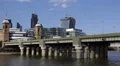 Cannon Street Railway Bridge Corporate Skyscraper Under Development Crane London HD Footage