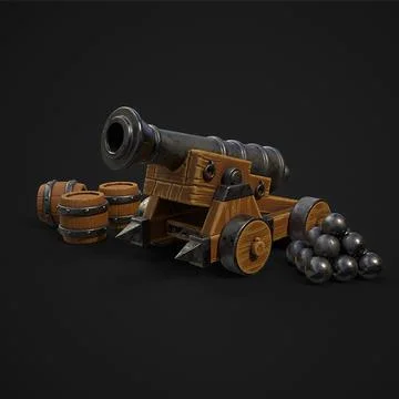 Cannon Stylized 3D Model