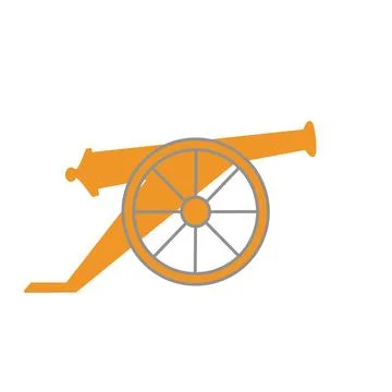 Cannon weapon vector icon Illustrazione stock
