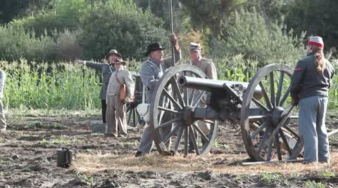 Cannons Fired Stock Footage 10560108