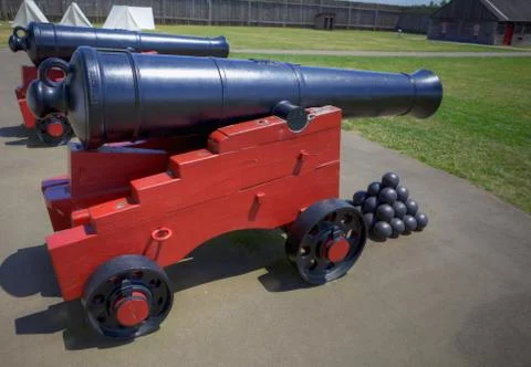 Cannons to the right Stock Photos