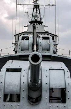 Cannons on the ship Stock Photos