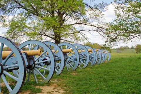 Cannons at valley forge Stock Photos