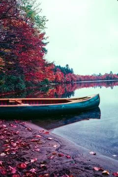 Canoe in Adirondacks Stock Photos