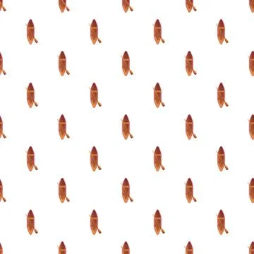Canoe and paddle repeating pattern on white background 스톡 일러스트