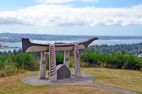 Canoe At Astoria Column Stock Photos