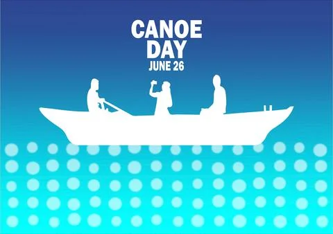 Canoe Day Vector illustration Stock Illustration