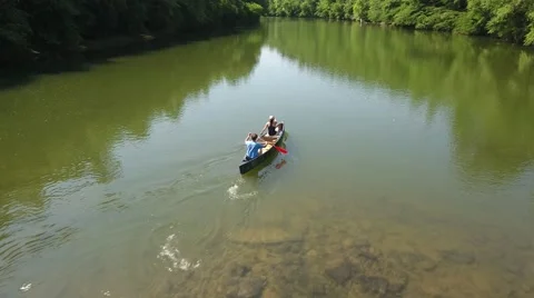 Canoe Drone aerial Видео 64056022