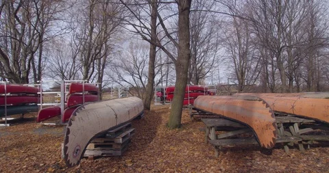 Canoe Stock Footage 120591995