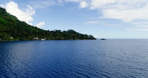 Canoe in french polynesia Stock Footage 97873538