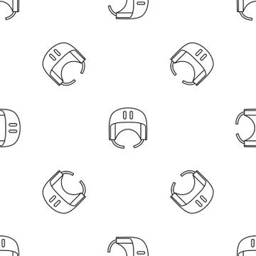 Canoe helmet pattern seamless Stock Illustration