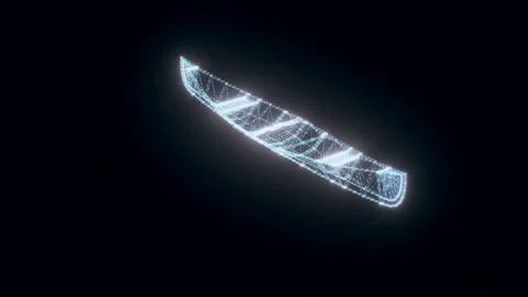 Canoe hologram Rotating Stock Footage 154844054