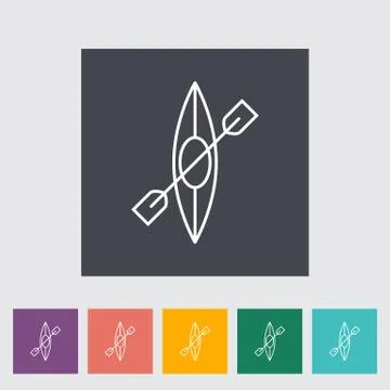 Canoe icon Stock Illustration