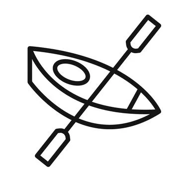 Canoe icon mark in filled style 库存插图