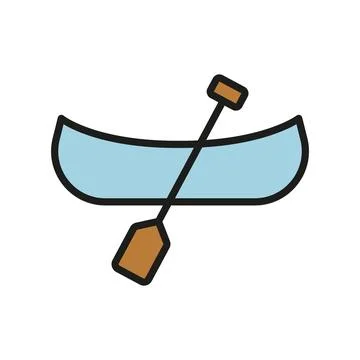 Canoe icon vector design templates simple and modern Illustrazione stock
