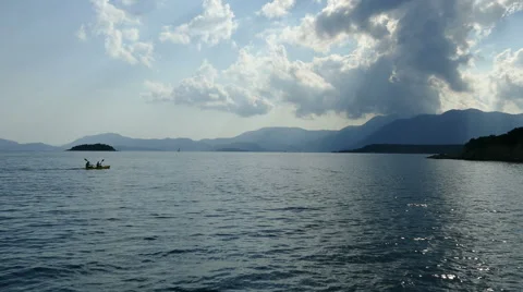 Canoe in the Islands Stock Footage 49962049