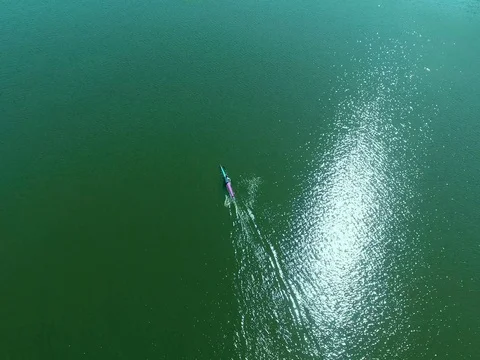 Canoe in the lake 스톡 동영상 73626095