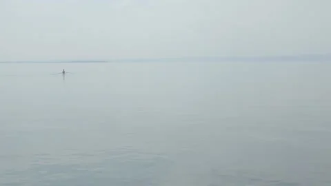 Canoe on the lake Stock Footage 154111700