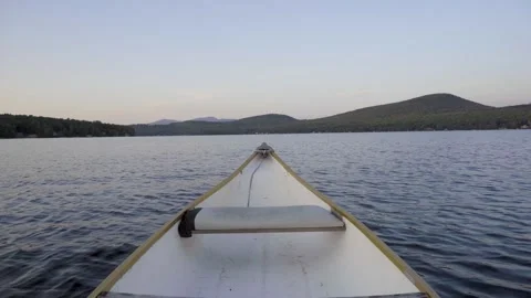 Canoe In A Lake Stock Footage 279417508