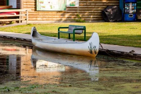Canoe on the Marsh Stock Photos