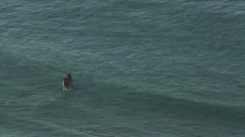 Canoe in Ocean Stock Footage 11263143