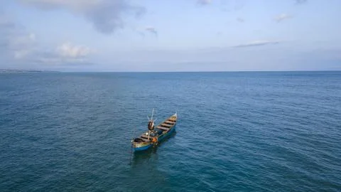 Canoe  on the ocean Stock Photos