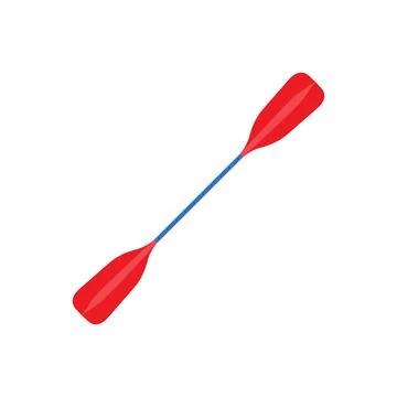 Canoe paddle vector isolated. Kayak or canoe paddle black silhouette Illustrazione stock