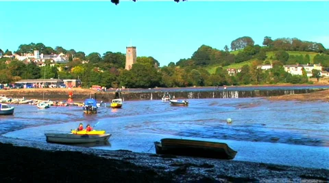 Canoe on river Stock Footage 265279
