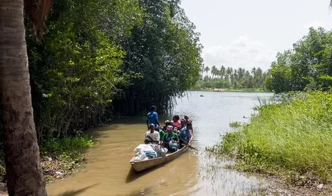 Canoe on River Stock Photos