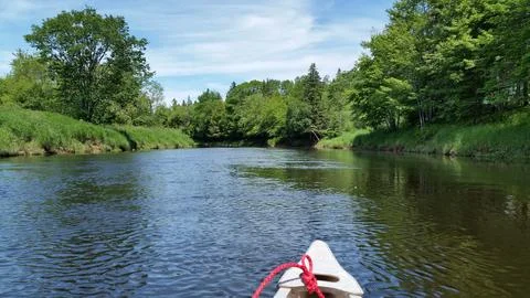 Canoe in River Stock Photos