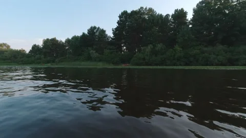 Canoe sailing On The River Stock Footage 161961165